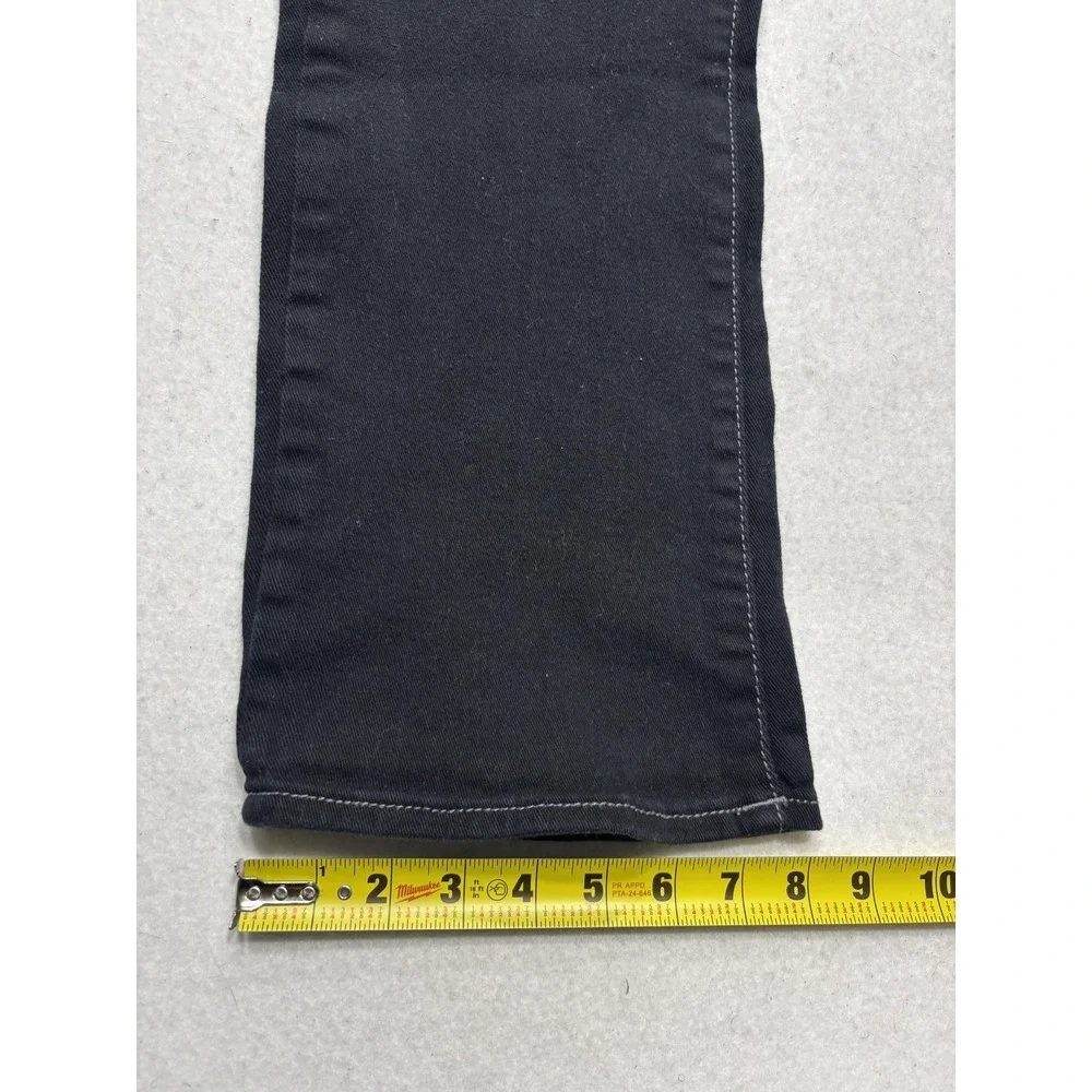 True Religion Ricky Relaxed Straight Jeans Mens 32x32 Black Dark Wash Stretch